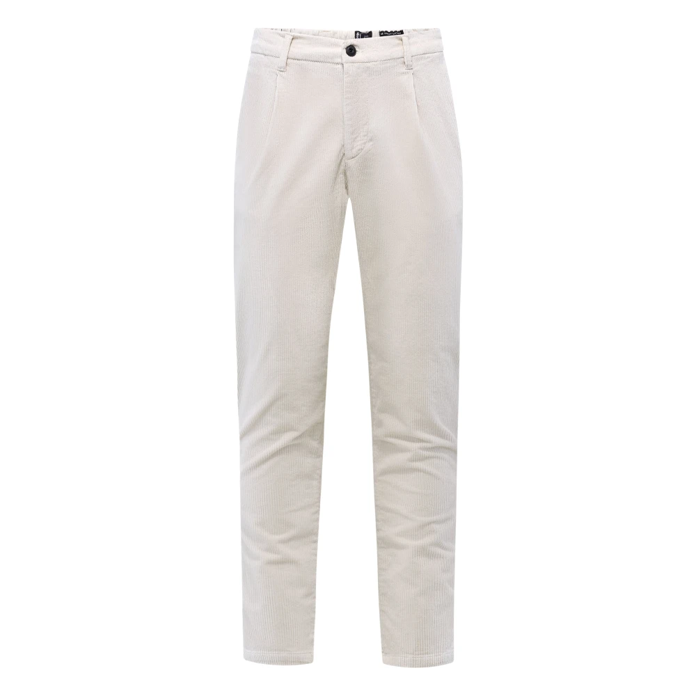 Bomboogie Men's Beige Slim Corduroy Chino Trousers - Chinos - W31 - Trousers