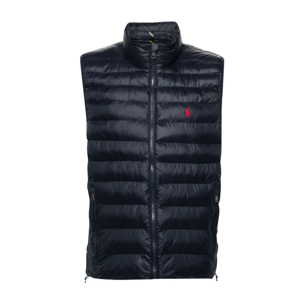 Ralph Lauren Gewatteerd Vest met Hoge Kraag Blue Heren