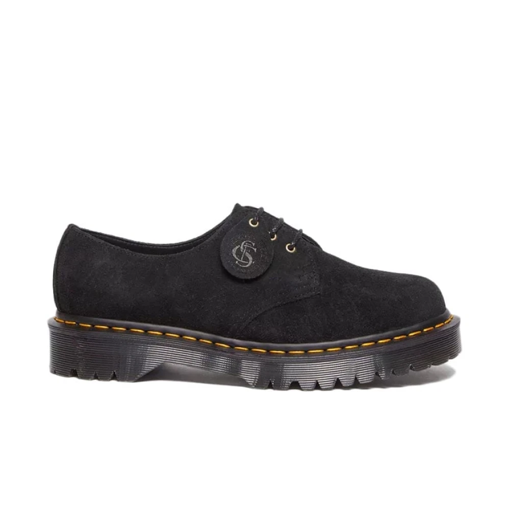 Dr. Martens Tuftad Svart Mocka 3-Håls Sko Black, Herr