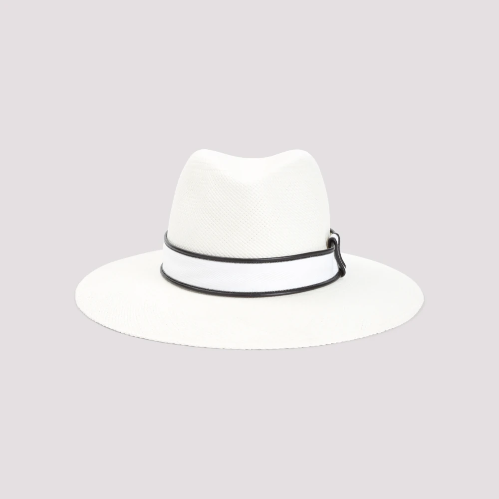 BRUNELLO CUCINELLI Witte Strohoed Elegant Mode Accessoire White Dames