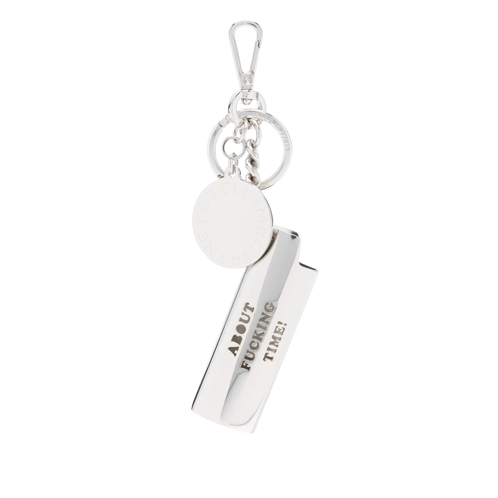 Stella Mccartney Stijlvolle sleutelhanger met karabijnhaak Gray Dames