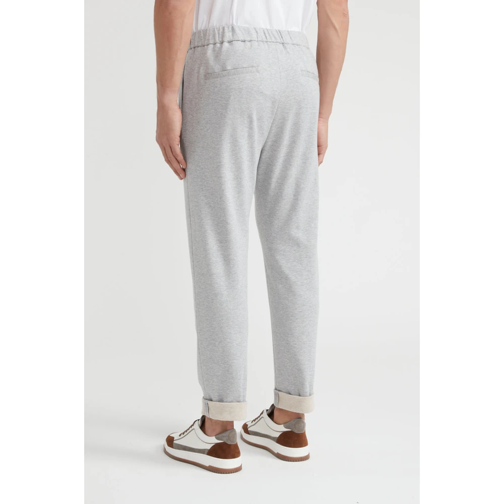 PESERICO Katoenblend joggers Gray Heren