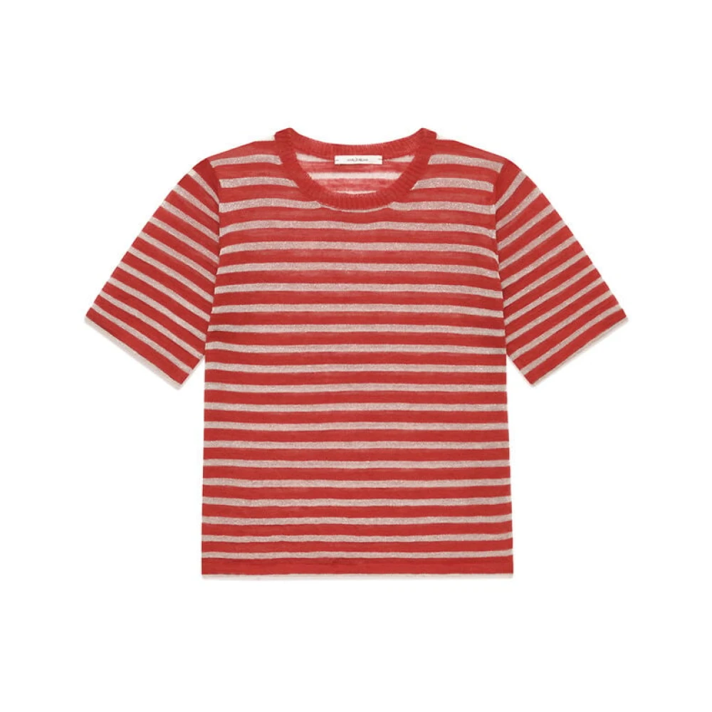 Maliparmi Women's Red T-Shirts, Xl, Summer Linen T-Shirt