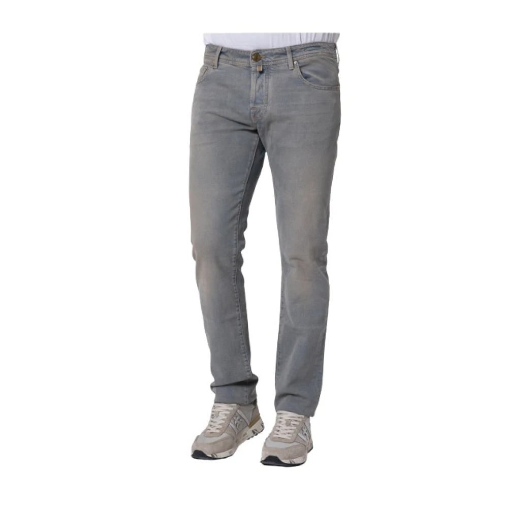 Jacob Cohën Slim Fit Blauwe Gewassen Jeans Nick Blue Heren