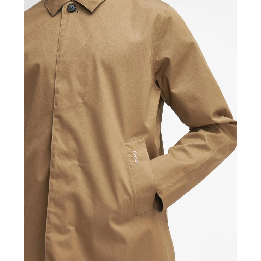Barbour Waterdichte Lange Jas Zand & Blauw Beige Heren