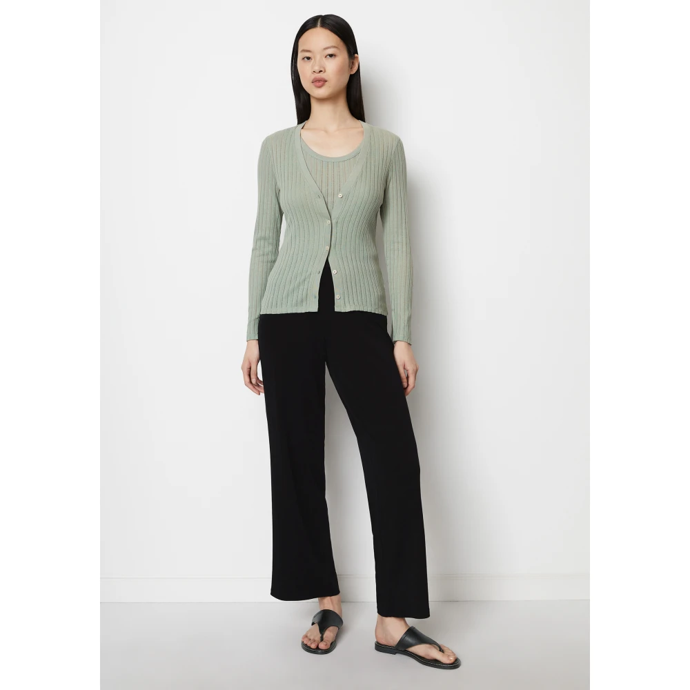 Marc O'Polo Pointelle cardigan regular Green Dames