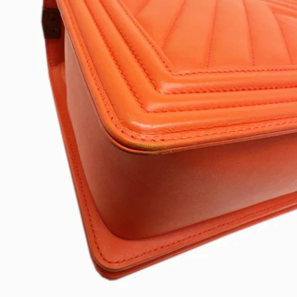 Chanel Vintage Pre-owned Leather chanel-bags Orange Dames