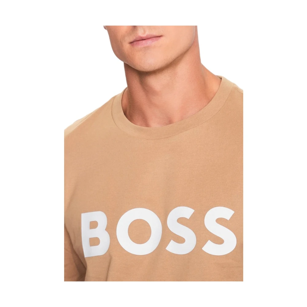 Boss Tiburt Jersey T-shirt Beige Heren