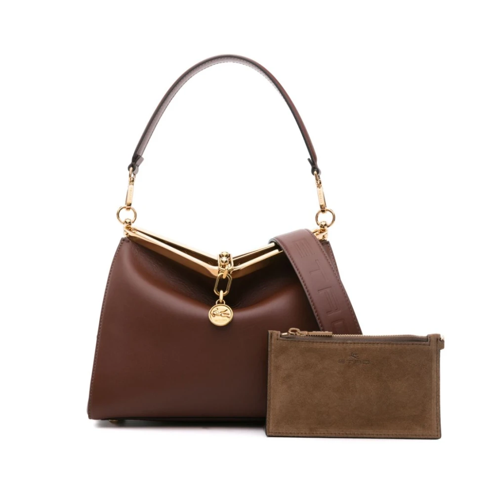 ETRO Bruin Leren Schoudertas Brown Dames