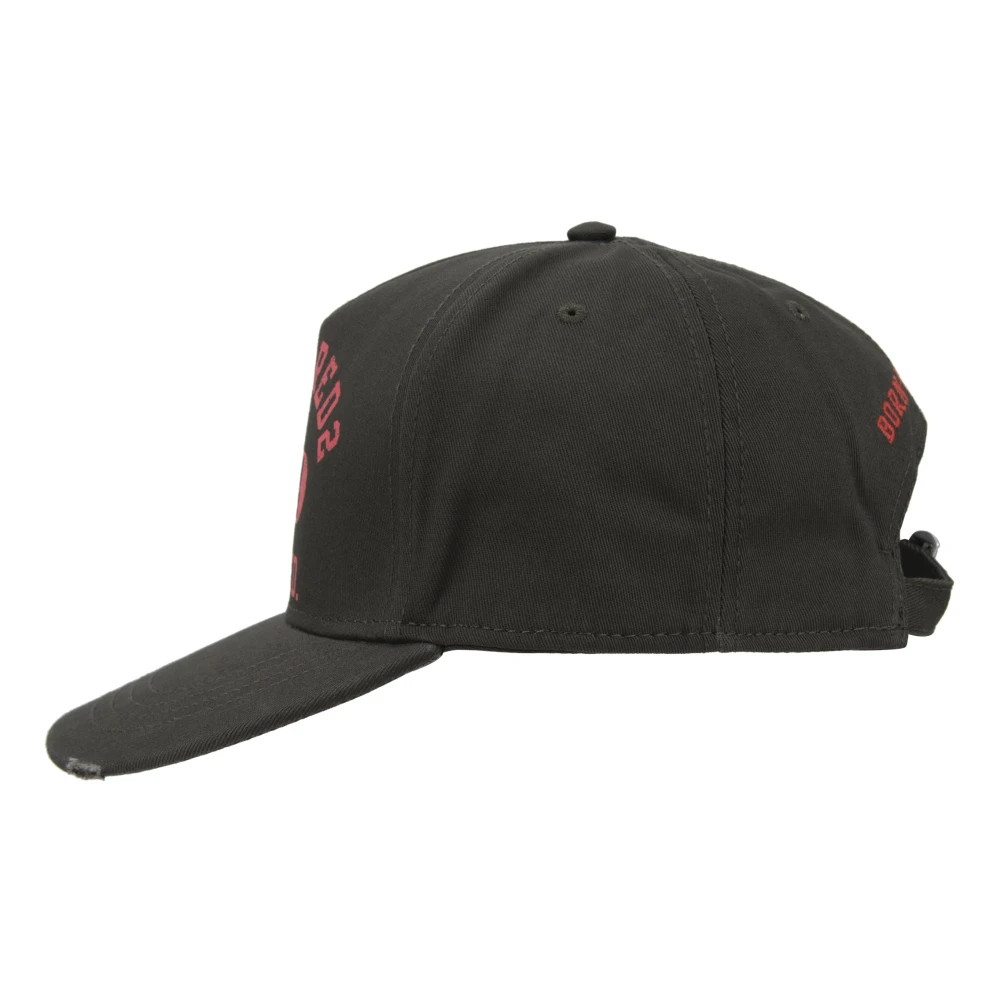 Dsquared2 Vintage Baseballpet met gesp Green Unisex