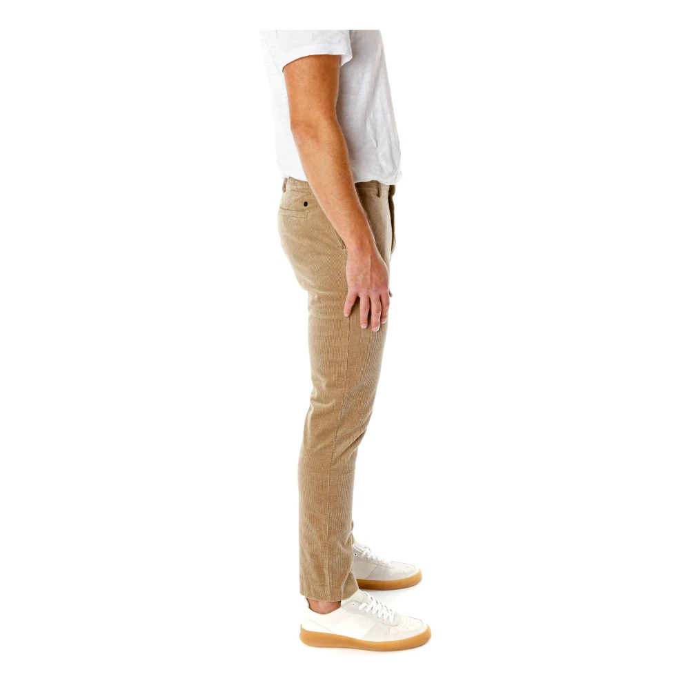 Nn07 Slimme Corduroy Chino Broek Brown Heren