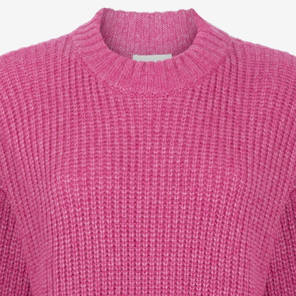 Jane Lushka Stijlvolle Rose Wollen Pullover Pink Dames