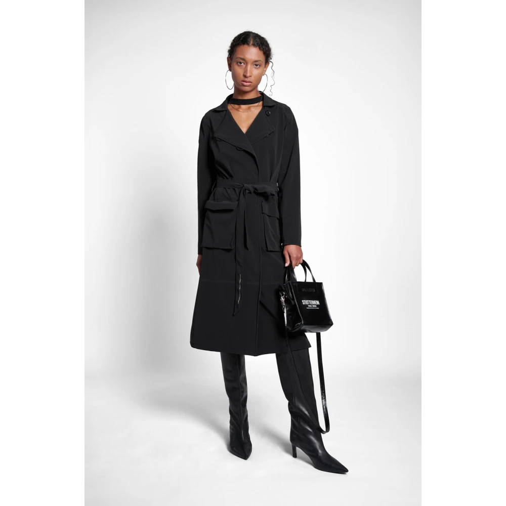 Stutterheim Matte Trenchcoat met Modern Design Black Dames