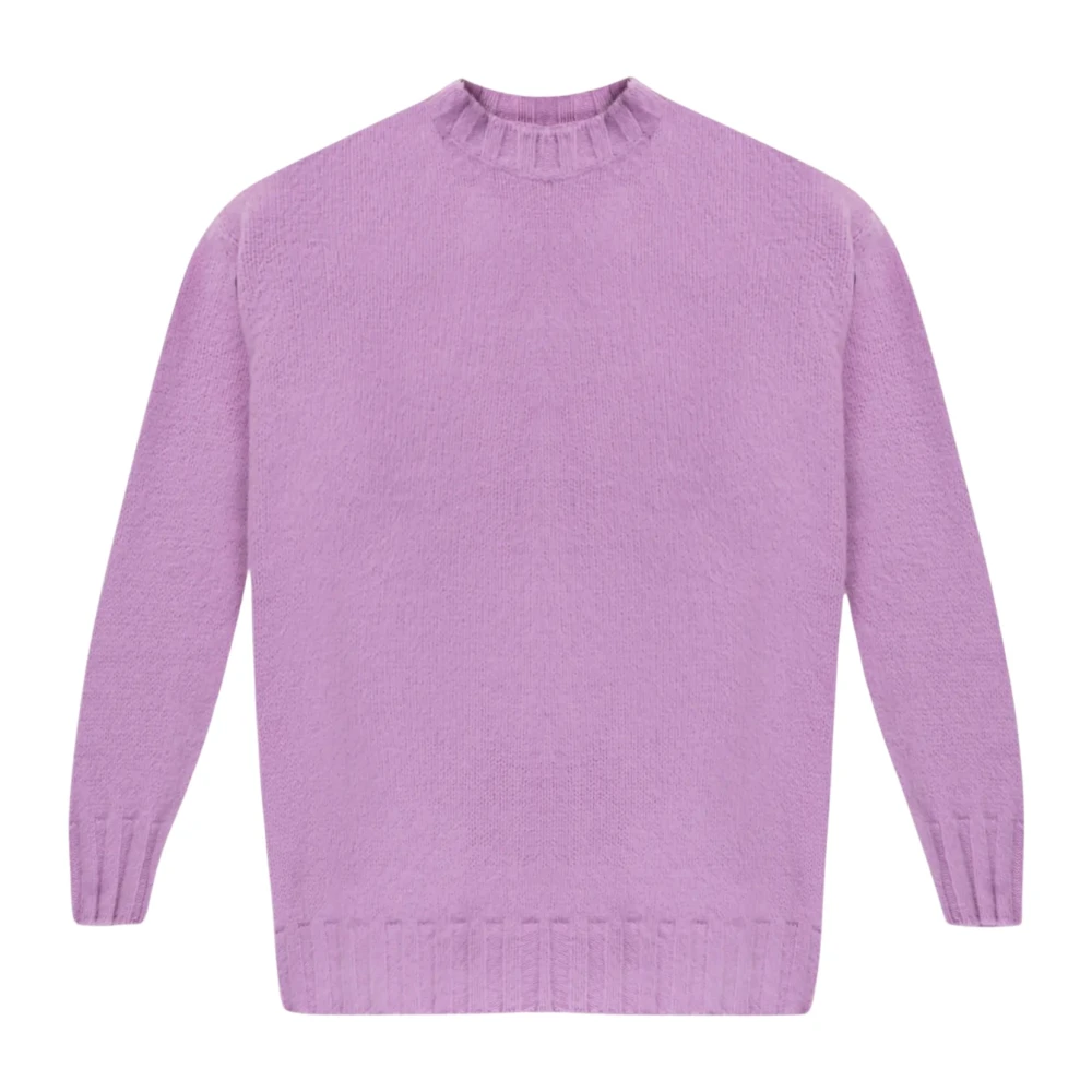 Avant Toi White Label Oversize Stickad Tröja Purple, Dam