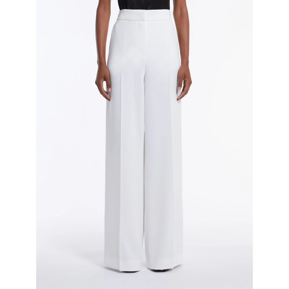 Max Mara Elegante Witte Cady Broek White Dames