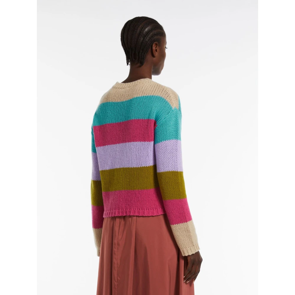 Max Mara Round-neck Knitwear Multicolor Dames