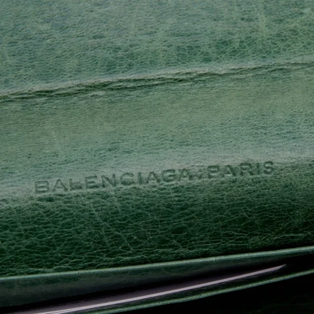 Balenciaga Vintage Pre-owned Leather wallets Green Dames