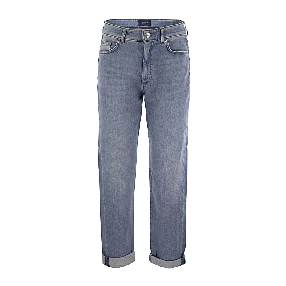Sportmax Blue Straight Fit Jeans, Female, W27, Classic Denim Jeans For Everyday Wear