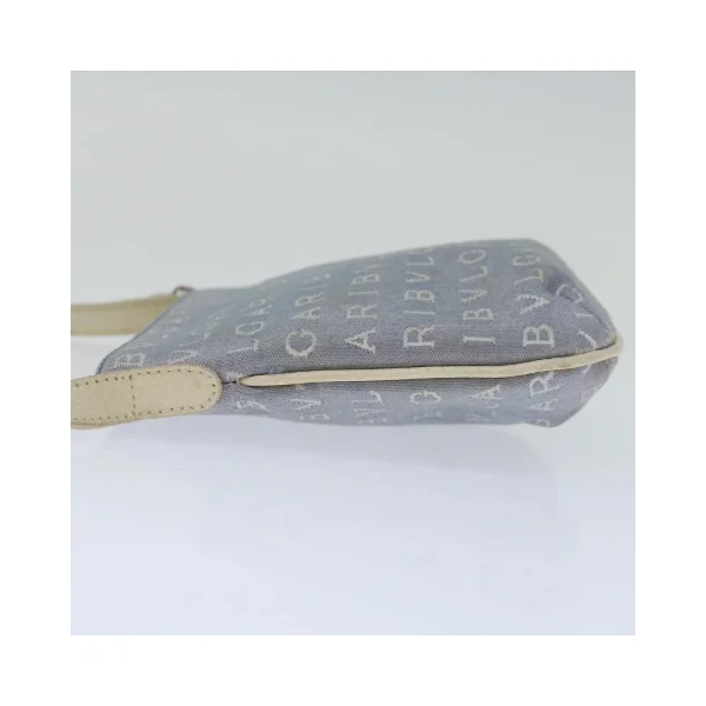 Bvlgari Vintage Pre-owned Cotton shoulder-bags Blue Dames