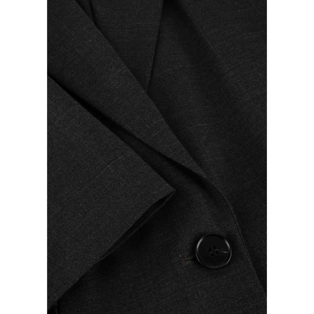 Co'Couture Moderne Oversized Grijze Blazer Black Dames