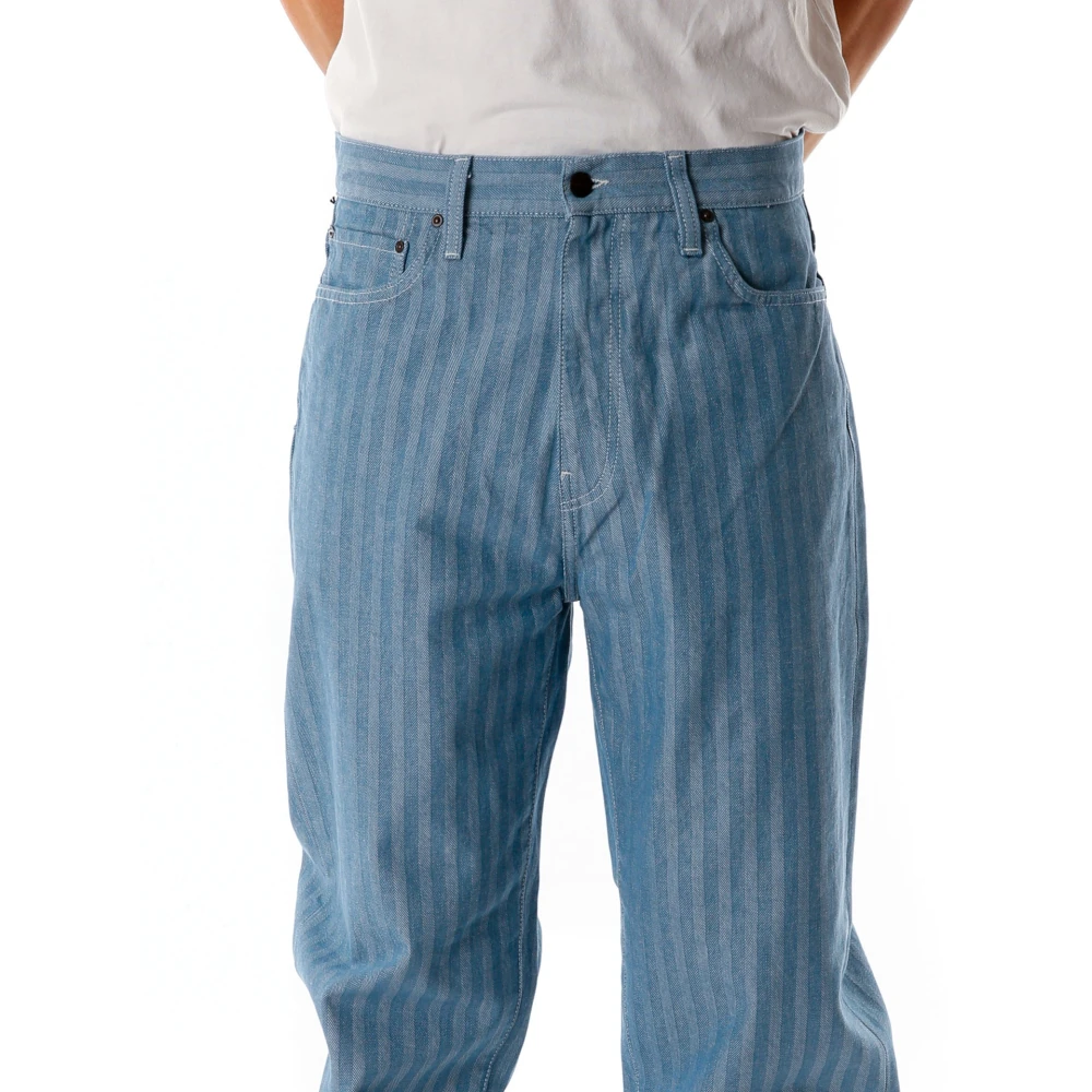 Carhartt WIP Tapered Fit Jeans met Contraststiksels Blue Heren