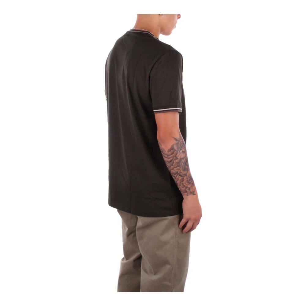Fred Perry Groene Logo T-shirt en Polo Brown Heren