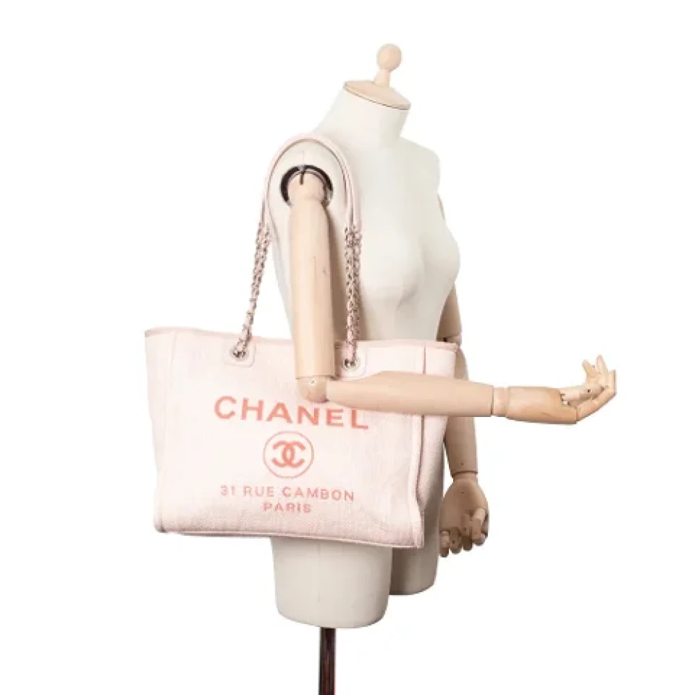 Chanel Vintage Pre-owned Canvas chanel-bags Pink Dames