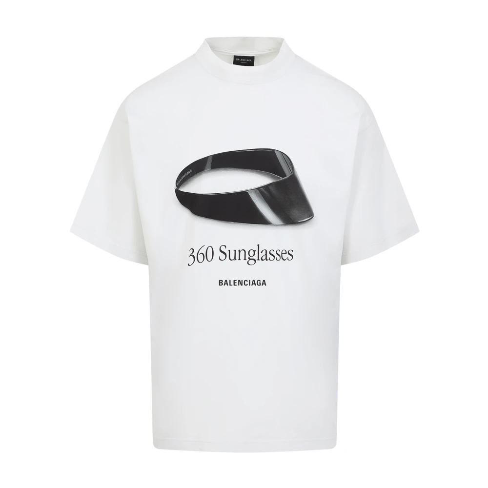 Balenciaga Casual Katoenen T-Shirt White Heren