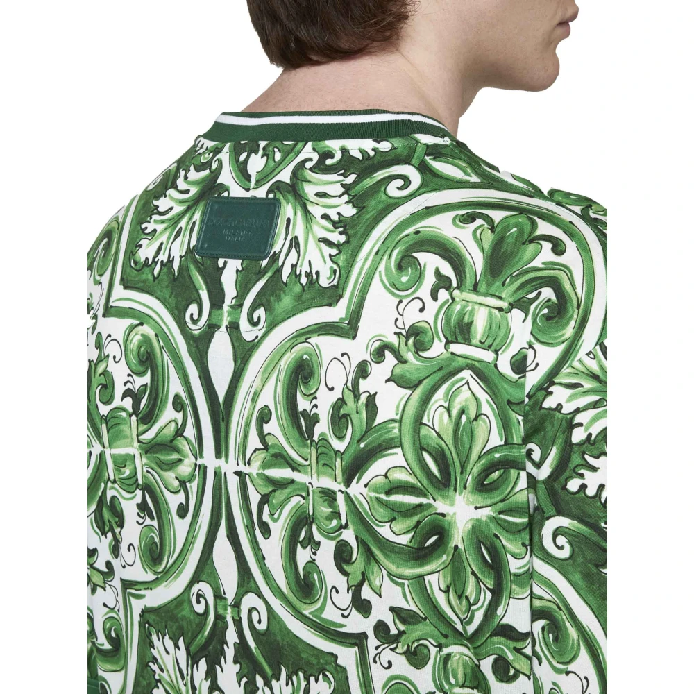 Dolce & Gabbana Stijlvolle T-shirts en Polos Green Heren