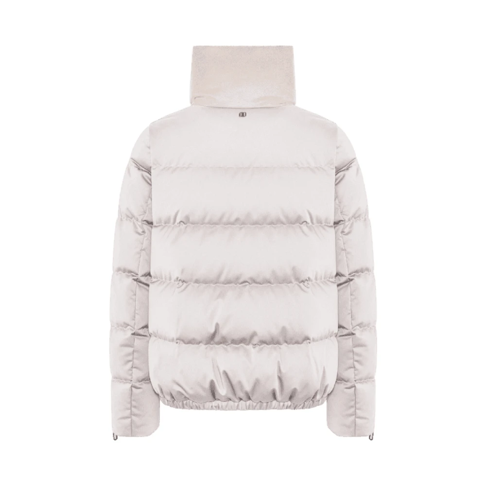 Duno Beige gewatteerde jas met capuchon Beige Dames