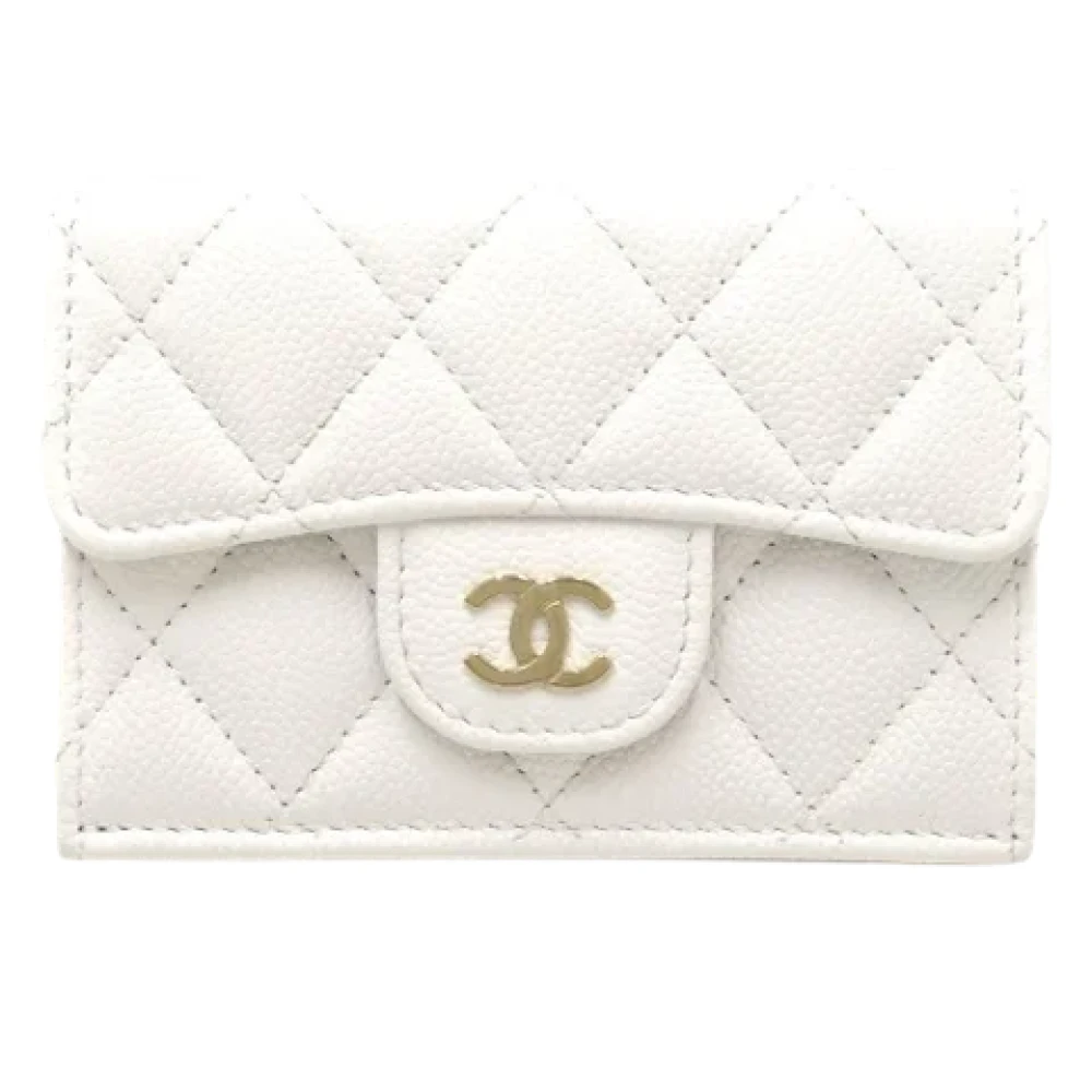 Chanel Vintage Pre-owned Leather wallets White Dames