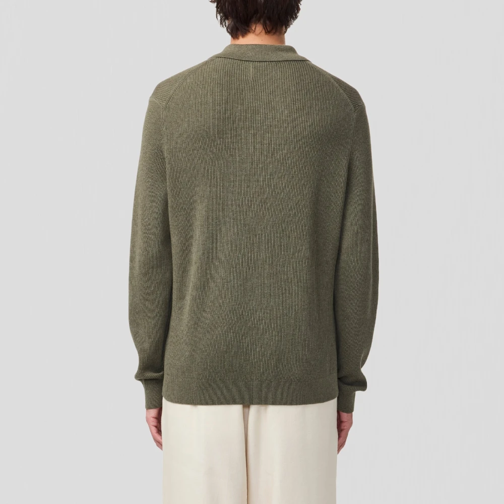 Nn07 Half Zip Polo in Capers Green Heren