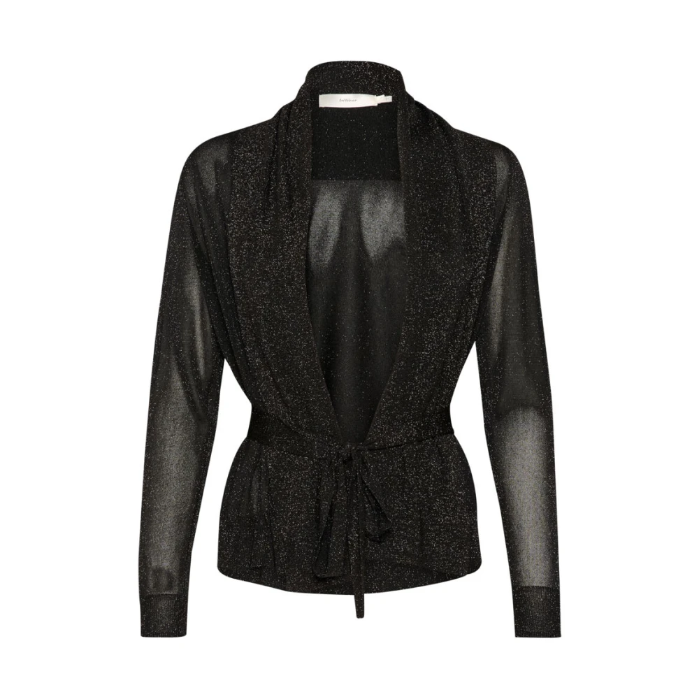 Inwear Women's Black Short Cardigan - Cardigans - Xl - Knitwear