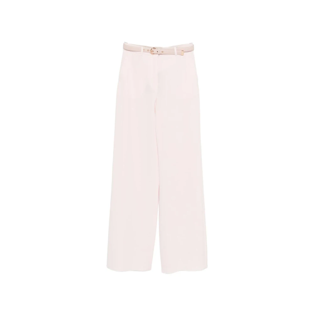 Max Mara Studio Pink Cady Trousers - Female - Wide Trousers - 2XS - Trousers