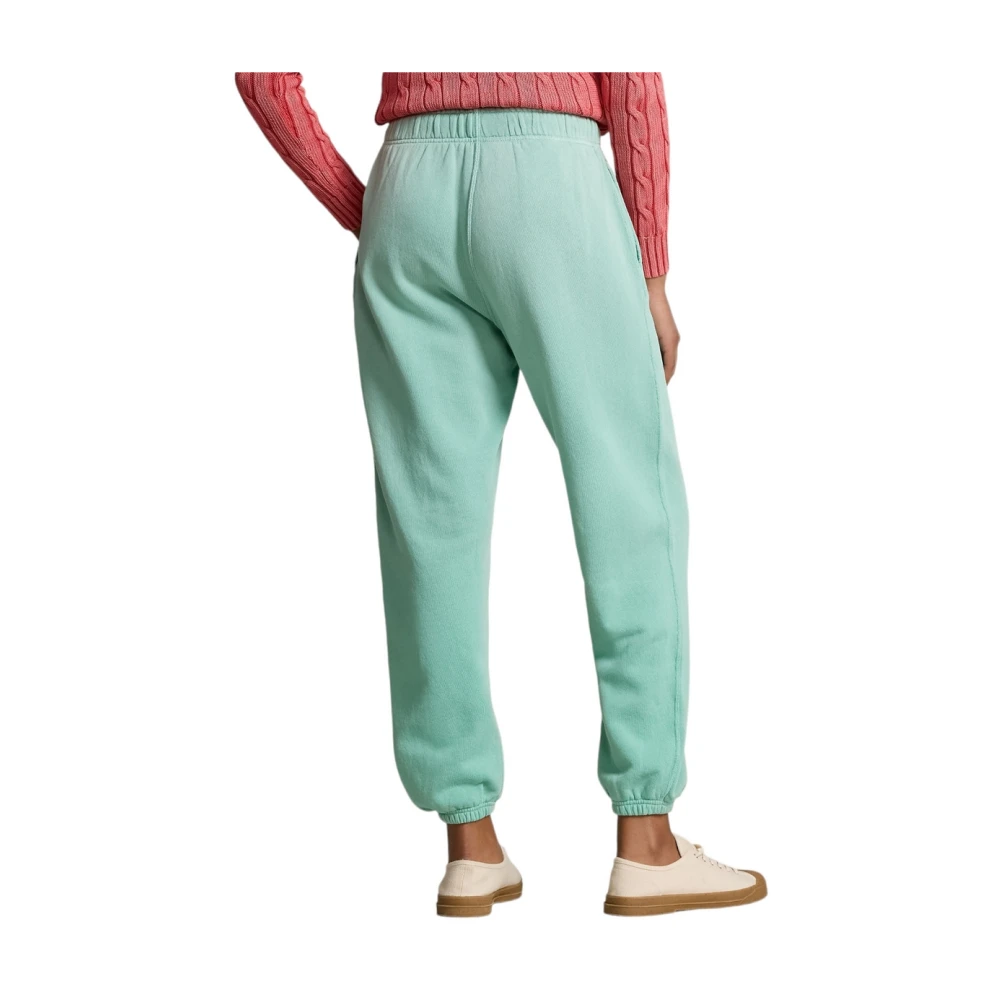 Ralph Lauren Loopback Cotton Fleece Sweatpants Green Dames