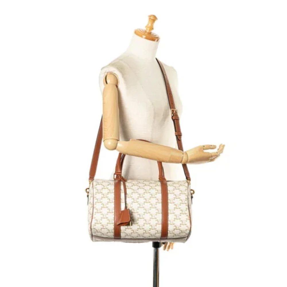 Celine Vintage Pre-owned Plastic shoulder-bags Brown Dames