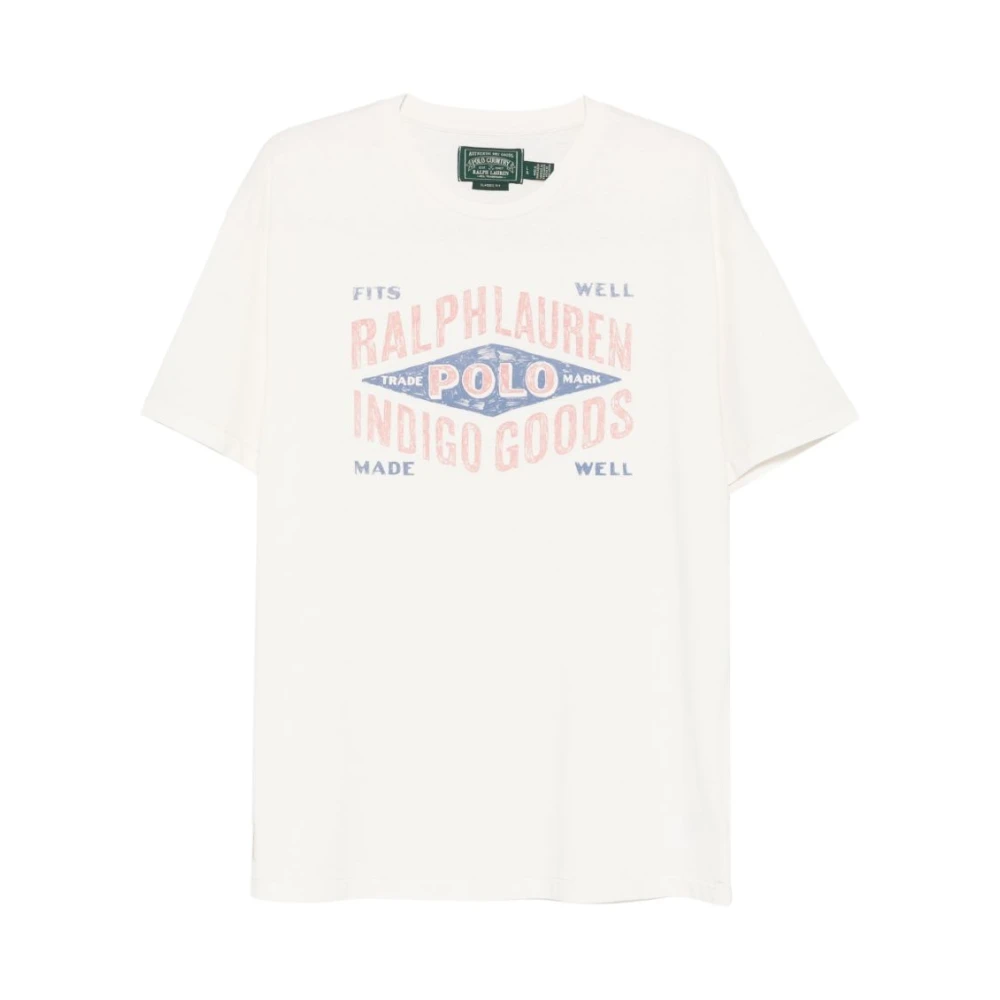 Polo Ralph Lauren Men's White T-Shirts, M, Country Graphic T-Shirt