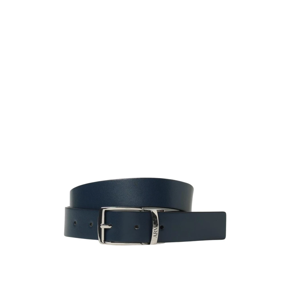 Emporio Armani Unisex Blau Ledergürtel