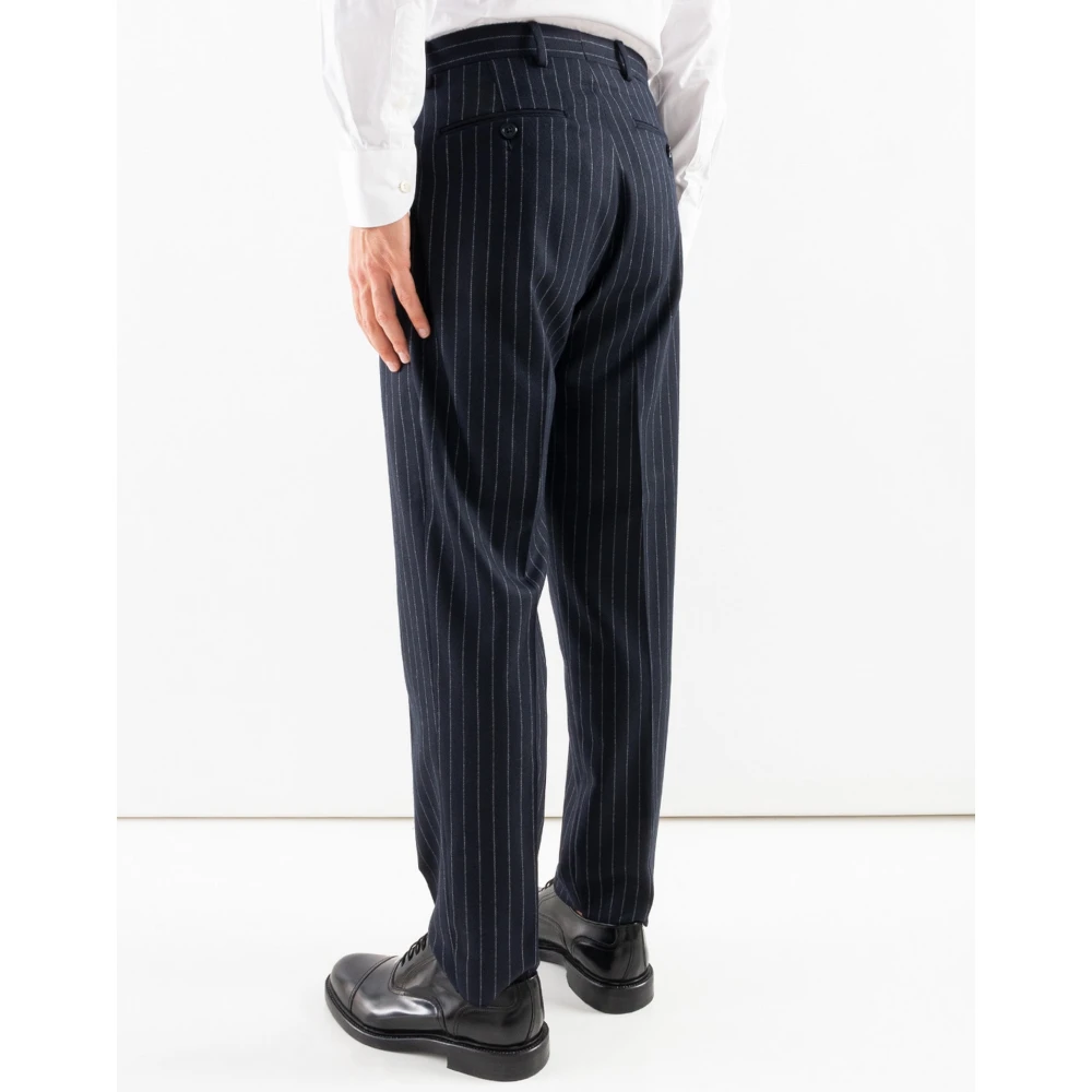 Corsinelabedoli Klassieke Wollen Pantalon Blue Heren