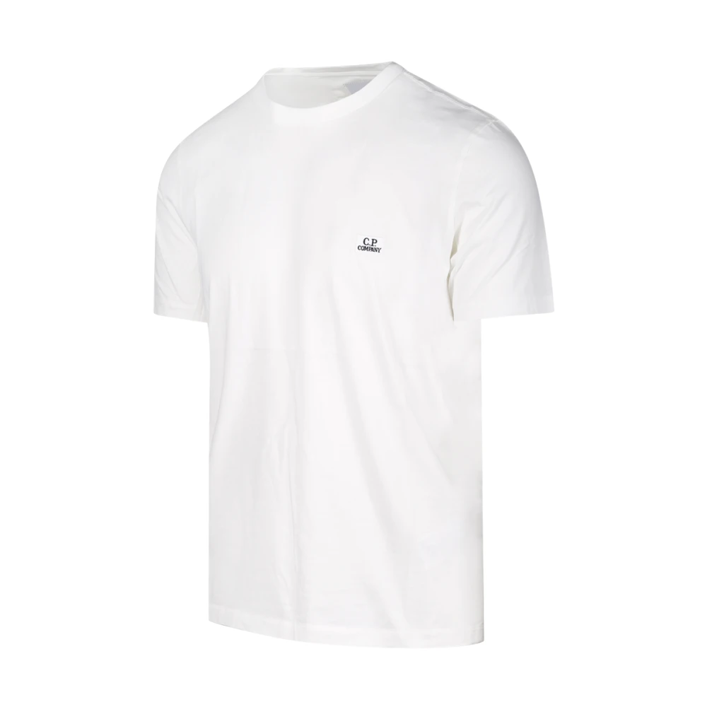 C.P. Company Wit Logo T-Shirt White Heren
