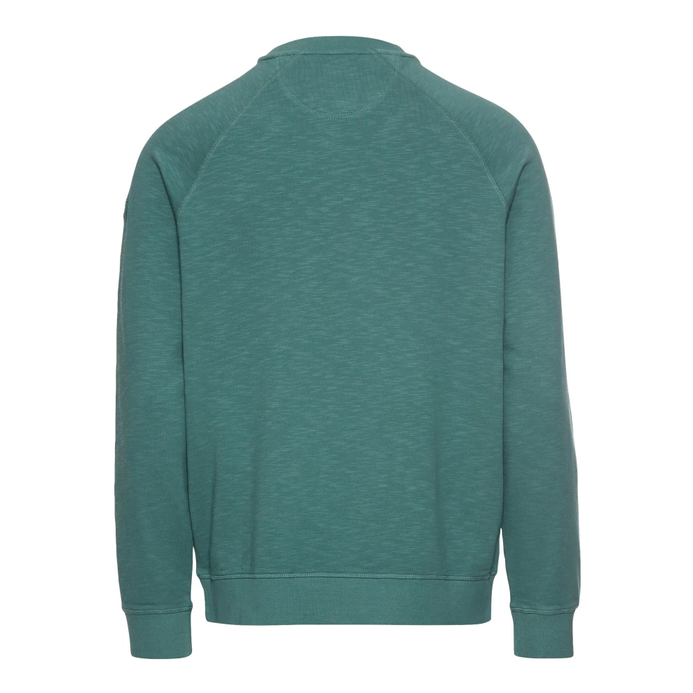 camel active Sweatshirt van puur katoen Green Heren