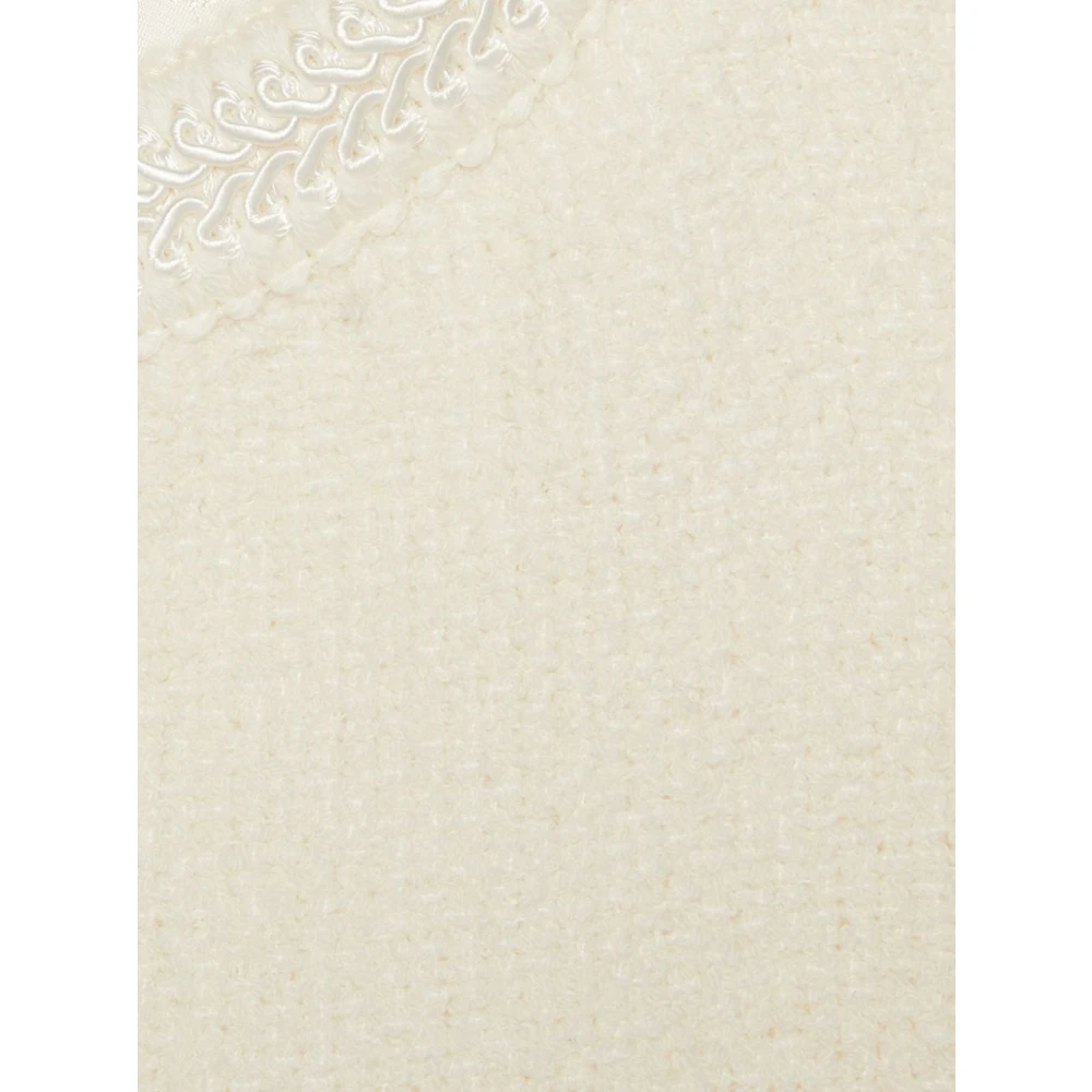 Gucci Witte Tweed Jas met Knopen White Dames