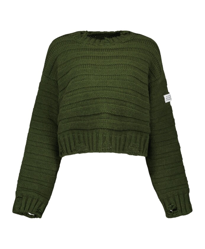 pull-en-laine-cotelee-vert-col-rond