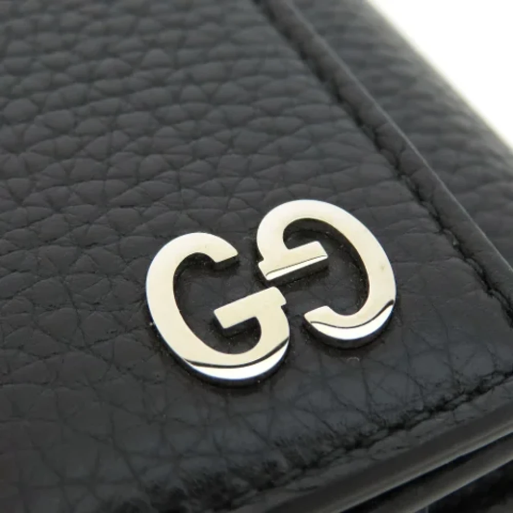 Gucci Vintage Pre-owned Leather key-holders Black Dames
