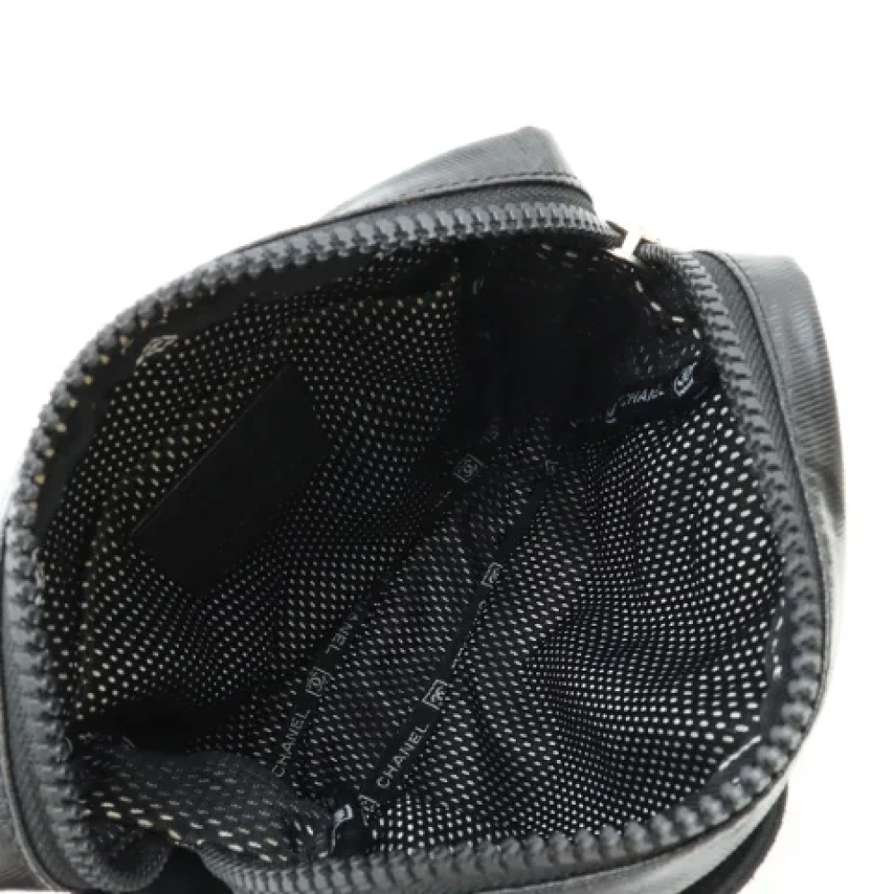 Chanel Vintage Pre-owned Canvas crossbody-bags Black Dames
