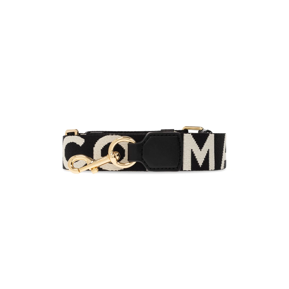 Marc Jacobs Damen Schwarz/Weiß The Thin Logo Webbing Strap - Image 4