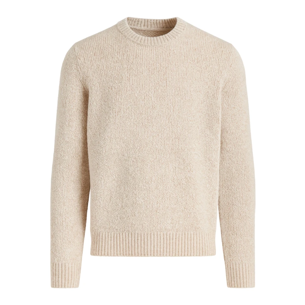 Daniele Fiesoli Men's Beige Merino Wool Sweater
