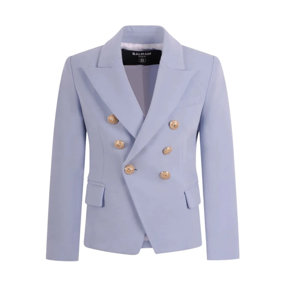 Balmain Unisex Kids Blue Knit Jacket - Kids Occasion Wear - 10 Y - Kids