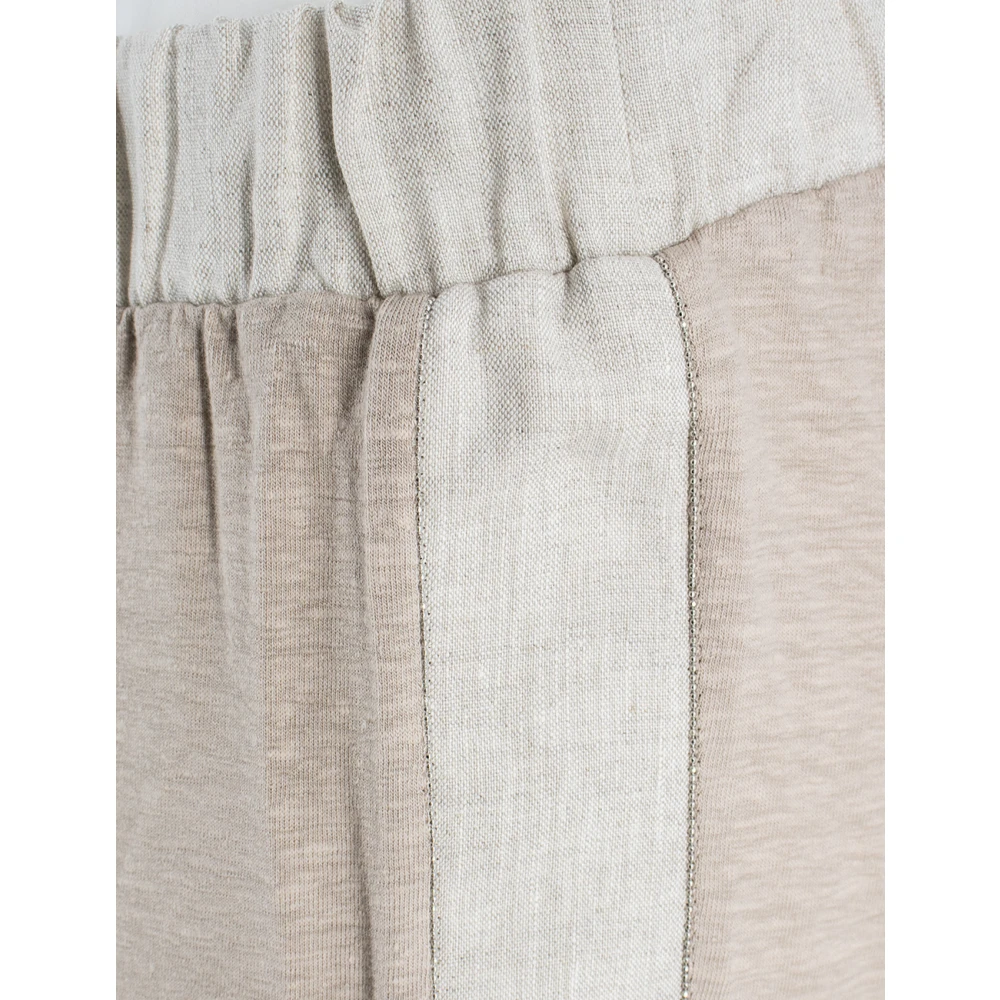 Le Tricot Perugia Straight Trousers Beige Dames