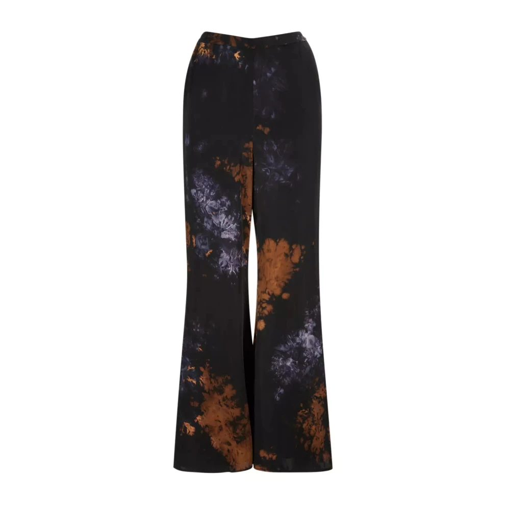 Mes Demoiselles Flame print utsvängda byxor Black, Dam